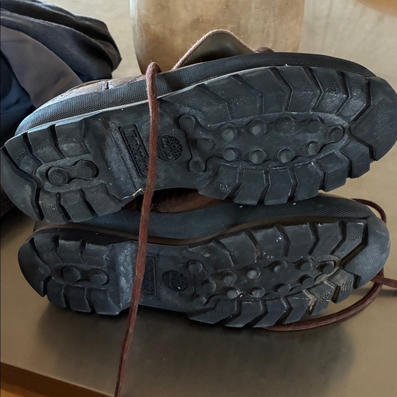 Timberland Boots Women 10M Brown Leather  Lace Up Boots s5310 Rugged Casual 6” - Picture 3 of 12